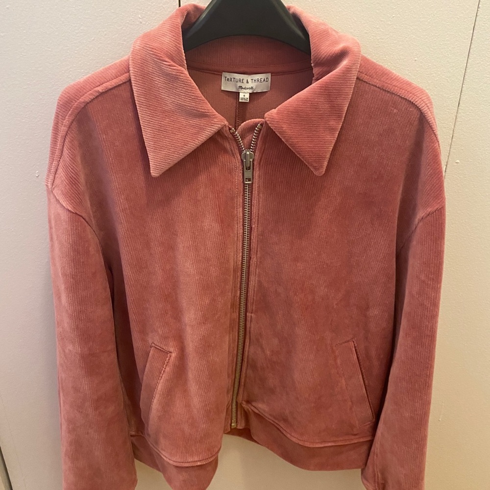 NEW WITH TAGS: Madewell pink fleece jacket